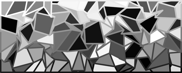 Obraz premium black and white geometric background, Abstract Complexity in Shapes, Linear depth with striking abstract arrangements.