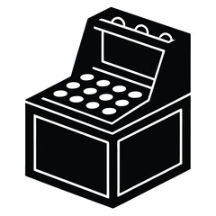 cashier element isolated coin sorter on white back