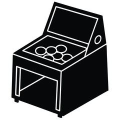 cashier element isolated coin sorter on white back