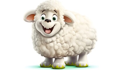 Obraz premium Cheerful Cauliflower Vegetable Cartoon Character Portrait with Smiling Expression