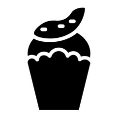 Cake Sweet Cream Glyph Icon