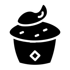 Cake Sweet Cream Glyph Icon