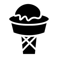 Cake Sweet Cream Glyph Icon