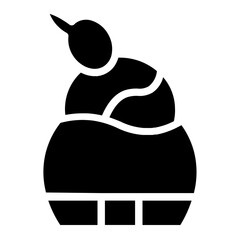 Cake Sweet Cream Glyph Icon