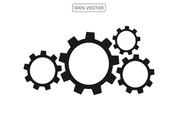 Gear icon vector logo design template illustration