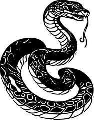 black and white snake
