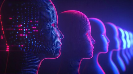 Abstract Silhouette of Woman's Head Profile Vector Illustration Concept with Brain and Imagination Elements