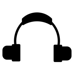 Audio Earphones Sound Glyph Icon