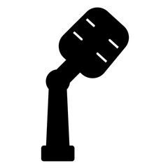 Line Microphone Voice Glyph Icon