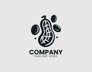 Peanut Vector Logo Design, Groundnut Vector Logo