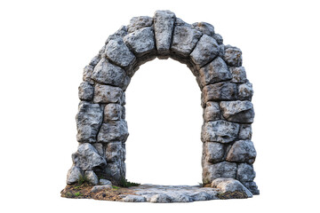 Ancient stone Arch isolated on transparent background

