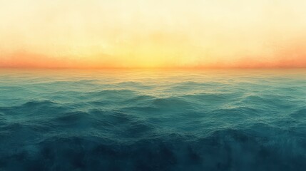 Obraz premium A serene seascape capturing the harmonious blend of water and sky at dusk