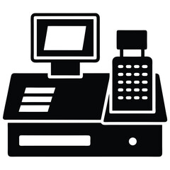 cashier element isolated digital payment signage o