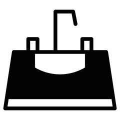 Faucet Sink Wash Glyph Icon