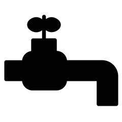 Tap Faucet Water Glyph Icon