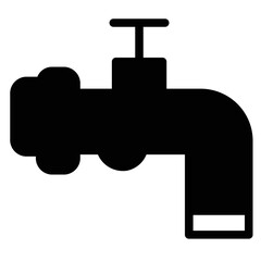 Tap Faucet Water Glyph Icon