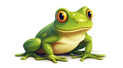 Fototapeta premium High-Quality Frog Illustration on White Background for Educational and Editorial Use