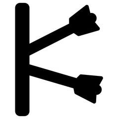 Target Arrow Shooting Glyph Icon