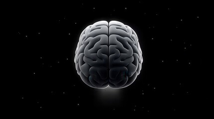Brain illustration with a dark background and glowing elements.