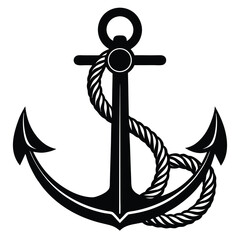 sailor element isolated anchor rope on white backg