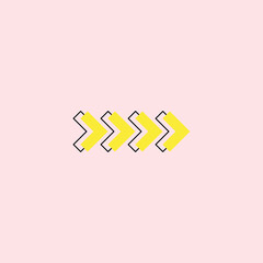 Arrow icon in trendy flat style isolated on grey background. Arrow symbol for your web site design, logo, app, UI. Arrow sign vector illustration, EPS10.                                               