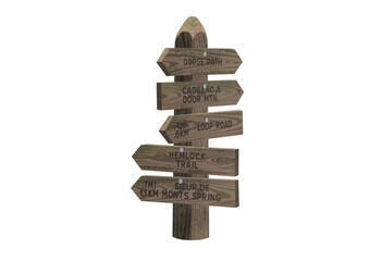 Hiking Trail Sign Post