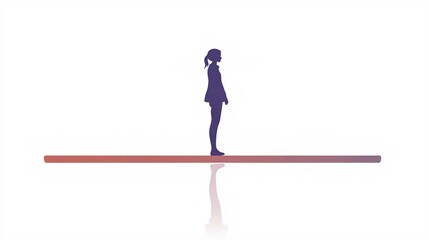 Fototapeta premium Business Success Concept with 3D Characters and Red Arrow Direction Illustration