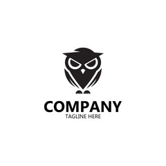 Simple owl logo design logo template