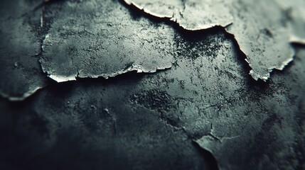 Obraz premium Cracked, dark metal surface texture
