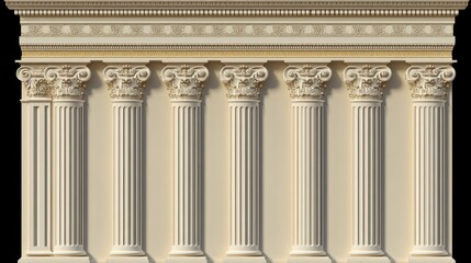 Fototapeta premium Classical Columns Facade Design