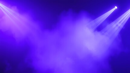 Purple stage lights and smoke, dramatic concert background, vibrant violet hues, atmospheric lighting design, digital art.
