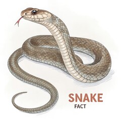 Fototapeta premium snake on a white background