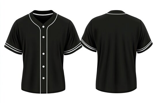 Black baseball jersey mockup