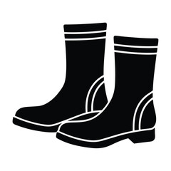 sailor element isolated navy boots on white backgr