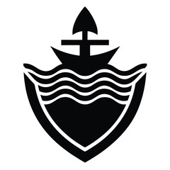 sailor element isolated ocean wave icon on white b © Shahin reza