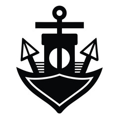 sailor element isolated port symbol on white backg