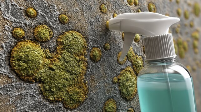 Worker applying mold treatment solution t-1 - texture design background abstract