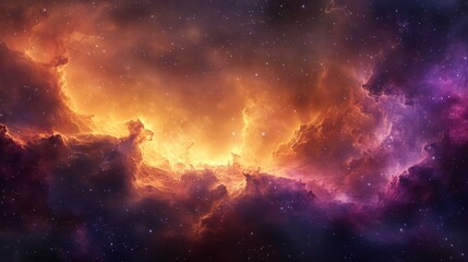 Fototapeta premium A stunning cosmic display of colorful clouds and bright lights in a vast universe full of stars and wonder.