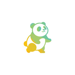 Colorful Stylized Panda Illustration
