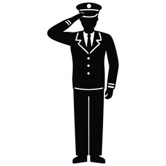 sailor element isolated sailor saluting on white b