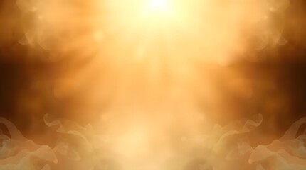 Golden light abstract background. Soft, hazy glow with warm, amber tones. Ideal for design projects requiring a luxurious, elegant feel.