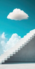 Abstract steps leading to a cloud