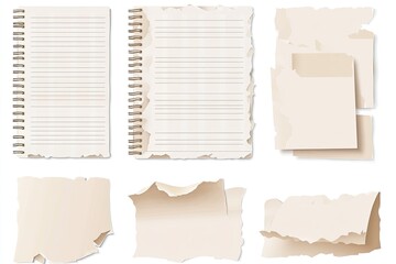 Fototapeta premium Vintage Notebook and Sticky Notes