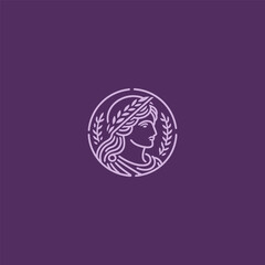 Athena logo with strong, graceful line art silhouette.