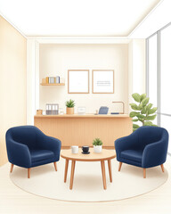 Fototapeta premium Modern living room interior furniture