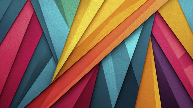 Vibrant geometric pattern, abstract AI art Multicolored rectangles create a dynamic, full-frame backdrop ideal for design projects - colorful generative abstract colors poster