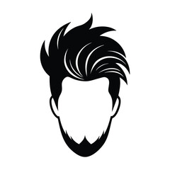 barber element isolated male hair model on white b 