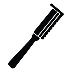 barber element isolated razor blade on white backg