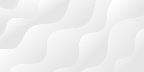 Abstract minimalistic white paper wave curve lines banner background design.

