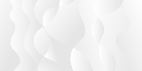Abstract minimalistic white paper wave curve lines banner background design.
